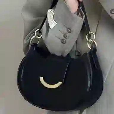 NOMK Black Saddle Bag