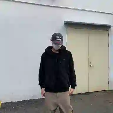 COVERNAT Fleece Logo Hoodie Black