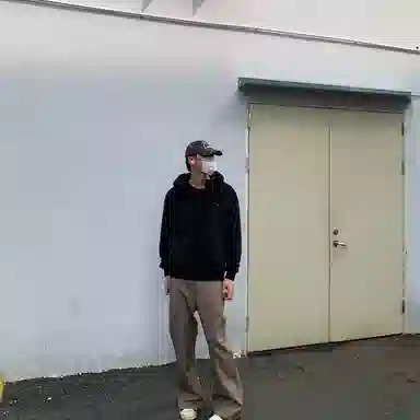 COVERNAT Fleece Logo Hoodie Black