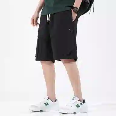 玉儿恋 美式高街多口袋直筒五分裤 舒适透气防水防晒休闲短裤 男款