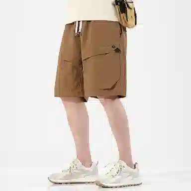 玉儿恋 美式高街多口袋直筒五分裤 舒适透气防水防晒休闲短裤 男款