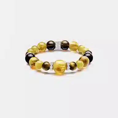 曼卡龙 财运守恒 好运天然 茶晶 手串 女款