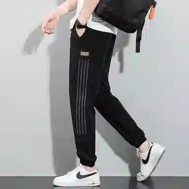 虫小绿 凉感宽松舒适透气百搭潮牌运动时尚九分束脚休闲裤 男女同款