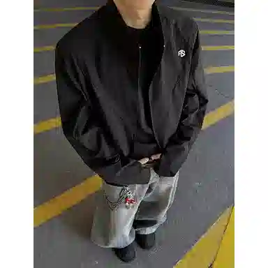 虫小绿 美式高街网眼设计感轻薄透气户外机能中性穿搭纯色基础款百搭宽松凉感休闲长袖夹克 男女同款