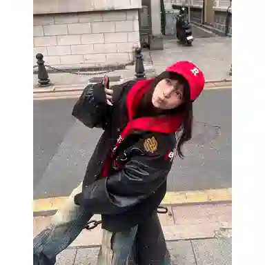 虫小绿  美式高街复古拼接刺绣飞行员与教练夹克风尚棒球服 男女同款