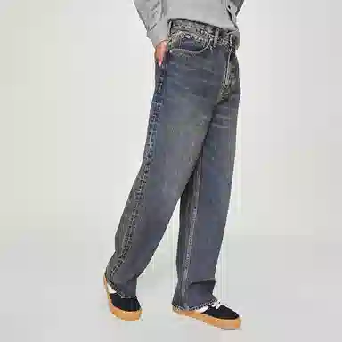 Lee FW24 Loose Straight Leg Mid Blue Jeans