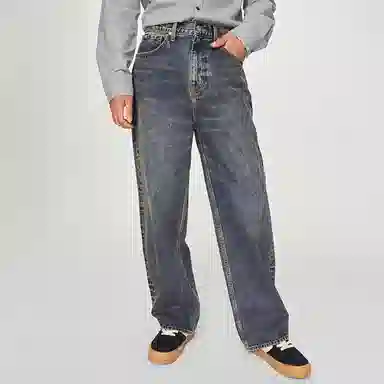 Lee FW24 Loose Straight Leg Mid Blue Jeans