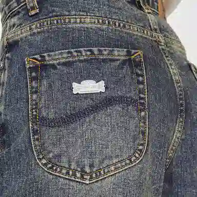 Lee FW24 Loose Straight Leg Mid Blue Jeans