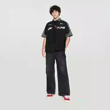 Lee SS24 Black Racing Print Polo Shirt