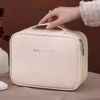 悦语实用包 便携收纳防尘 简约高级化妆包 女生美妆收纳随心拆分大容量高多功能化妆品收纳高颜值美妆收纳盒