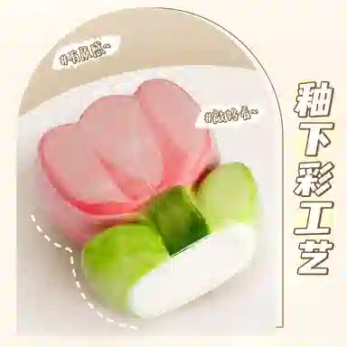 悦语花朵收纳杯陶瓷桌面可爱化妆刷架桌面置物架创意装饰筒