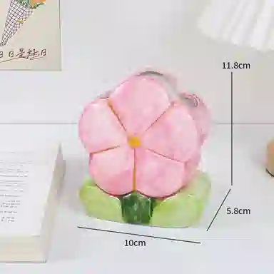 悦语花朵收纳杯陶瓷桌面可爱化妆刷架桌面置物架创意装饰筒
