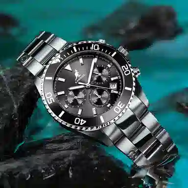 KANGOL Three-Eye Chronograph Black