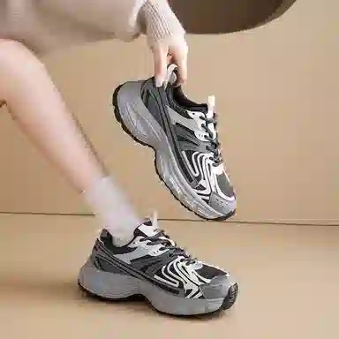 AGSDON Low-Top Thick-Soled Sneakers