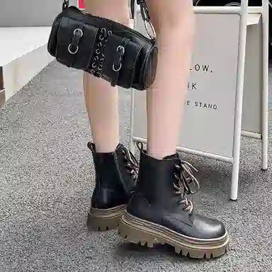 AGSDON Martin Boots 5cm Fur Lined