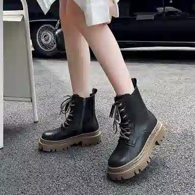 AGSDON Martin Boots 5cm Fur Lined