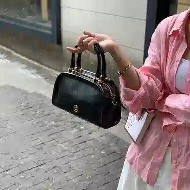 西木汀 莫妮卡 小众设计高级感通勤百搭波士顿包 牛皮 单肩手提包 女款 多色