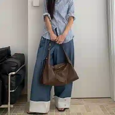 西木汀 向野 小众设计高级感通勤百搭简约 牛皮 斜挎单肩包 常规 女款 多色