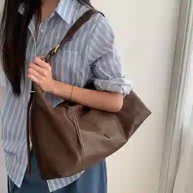 西木汀 向野 小众设计高级感通勤百搭简约 牛皮 斜挎单肩包 常规 女款 多色