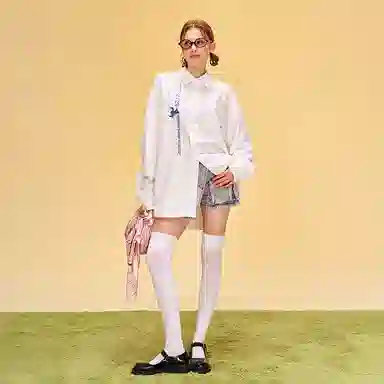 CANOTWAIT_ x Disney Stitch Embroidered Shirt