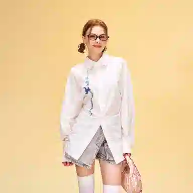 CANOTWAIT_ x Disney Stitch Embroidered Shirt