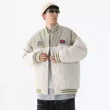 FIDO DIDO Quilted Varsity Jacket