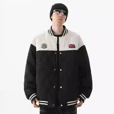 FIDO DIDO Quilted Varsity Jacket
