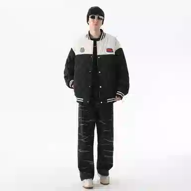 FIDO DIDO Quilted Varsity Jacket