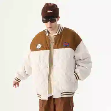 FIDO DIDO Quilted Varsity Jacket