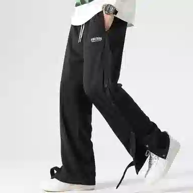 FIDO DIDO Logo Embroidered Straight Pants