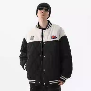 FIDO DIDO Quilted Varsity Jacket