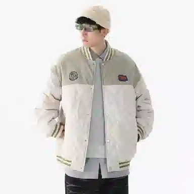 FIDO DIDO Quilted Varsity Jacket