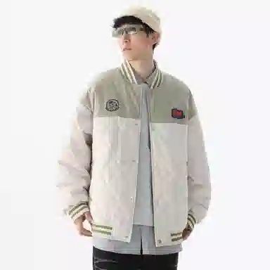 FIDO DIDO Quilted Varsity Jacket