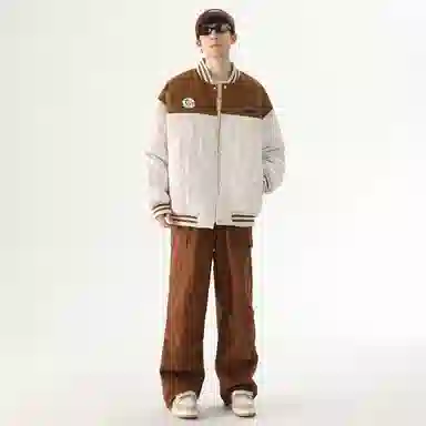 FIDO DIDO Quilted Varsity Jacket