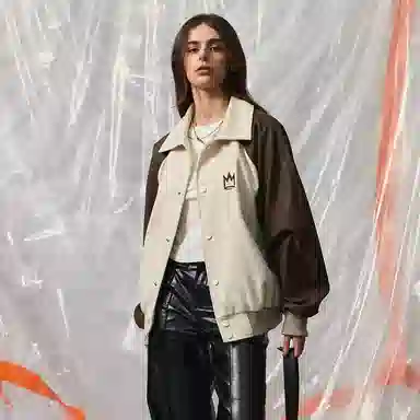 Mishkanyc Vintage Baseball Jacket Khaki