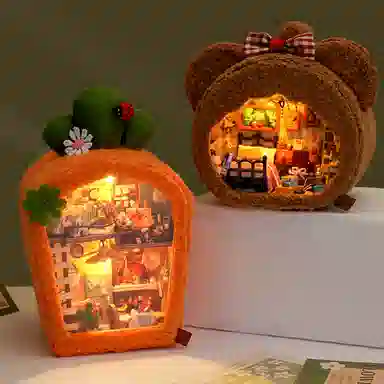 天予小镇 小房子拼装 微缩模型屋 拼图