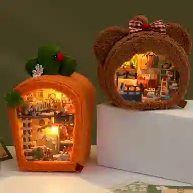 天予小镇 小房子拼装 微缩模型屋 拼图