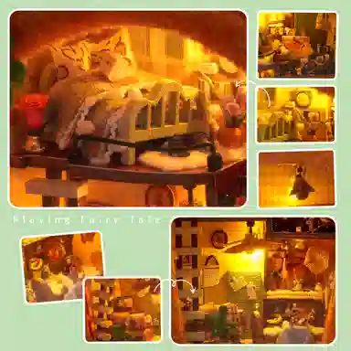 天予小镇 小房子拼装 微缩模型屋 拼图