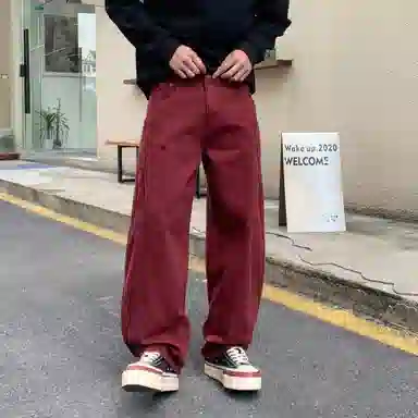 遨宇 夏季 美式轻奢高街潮牌痞帅风高端微喇裤情侣潮流高级感百搭休闲户外裤子男 牛仔裤 宽松型 男女同款