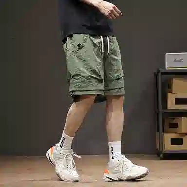 遨宇 美式机能冰丝薄款速干宽松山系户外登山露营骑行五分工装短裤 男女同款