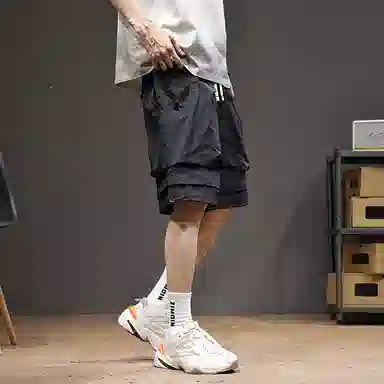 遨宇 美式机能冰丝薄款速干宽松山系户外登山露营骑行五分工装短裤 男女同款