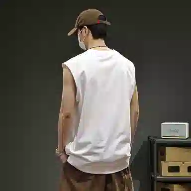 遨宇 美式休闲时尚字母印花潮流圆领简约百搭休闲背心 男女同款