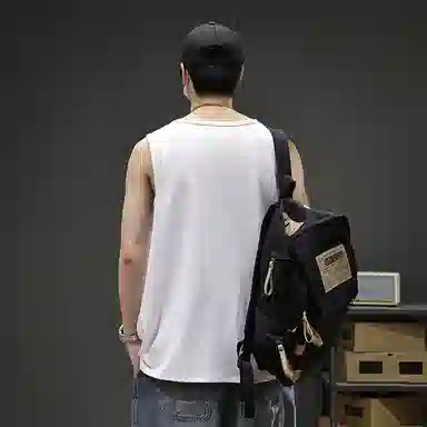 遨宇 高端简约凉感美式基础款坎肩潮牌运动健身无袖背心 男女同款