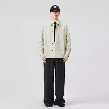 遨宇 秋季美式休闲潮牌工装风做旧水洗夹克男春秋潮流运动学院风百搭宽松多口袋翻领外套复古质感上衣男衬衫 男女同款