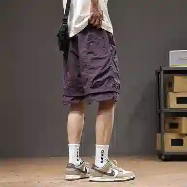 遨宇 美式机能冰丝薄款速干宽松山系户外登山露营骑行五分工装短裤 男女同款