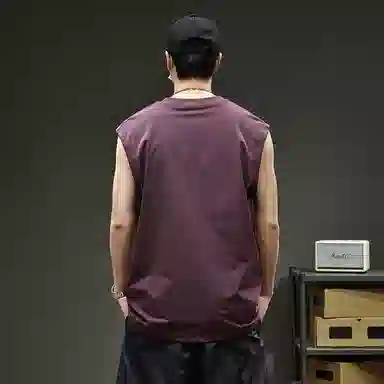遨宇 美式休闲时尚字母印花潮流圆领简约百搭休闲背心 男女同款