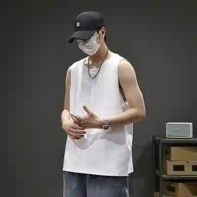 遨宇 高端简约凉感美式基础款坎肩潮牌运动健身无袖背心 男女同款