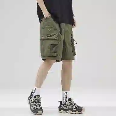 遨宇 高端美式街头防水透气宽松直筒五分裤户外机能登山骑行露营工装短裤 男女同款
