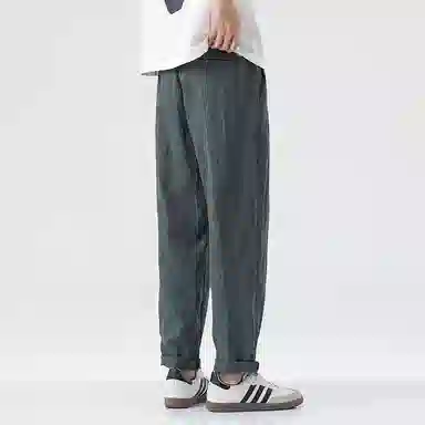 遨宇 美式极简风山系户外潮牌高街微皱斜纹九分裤情侣高级感潮流遛弯裤百搭速干运动裤子休闲裤 男女同款