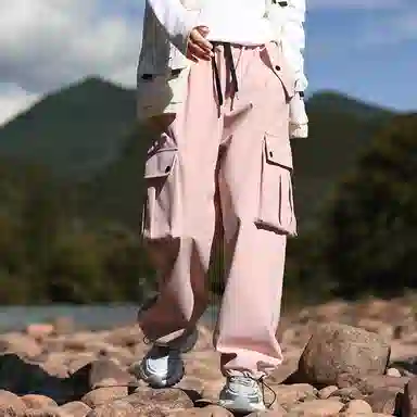寻星记 抽绳腰头多口袋大工装裤休闲裤 男女同款